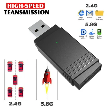 

BT5.0 USB WiFi Adapter 2.4GHz 5GHz 1200Mbps WiFi Antenna Dual Band 802.11b/n/g/ac Mini Wireless Computer Network Card Receiver