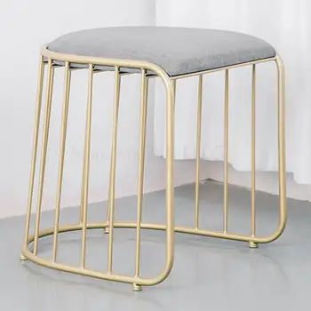 

Nordic Iron Art Metal Dining Chair Creative Coffee House Back Chair Home Net Red Ins Personalized Stool Dressing Chair