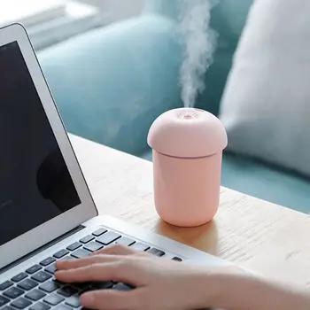 

Mini Mushroom Car Air Purifier Humidifier Diffuser with USB Fan LED Night Light