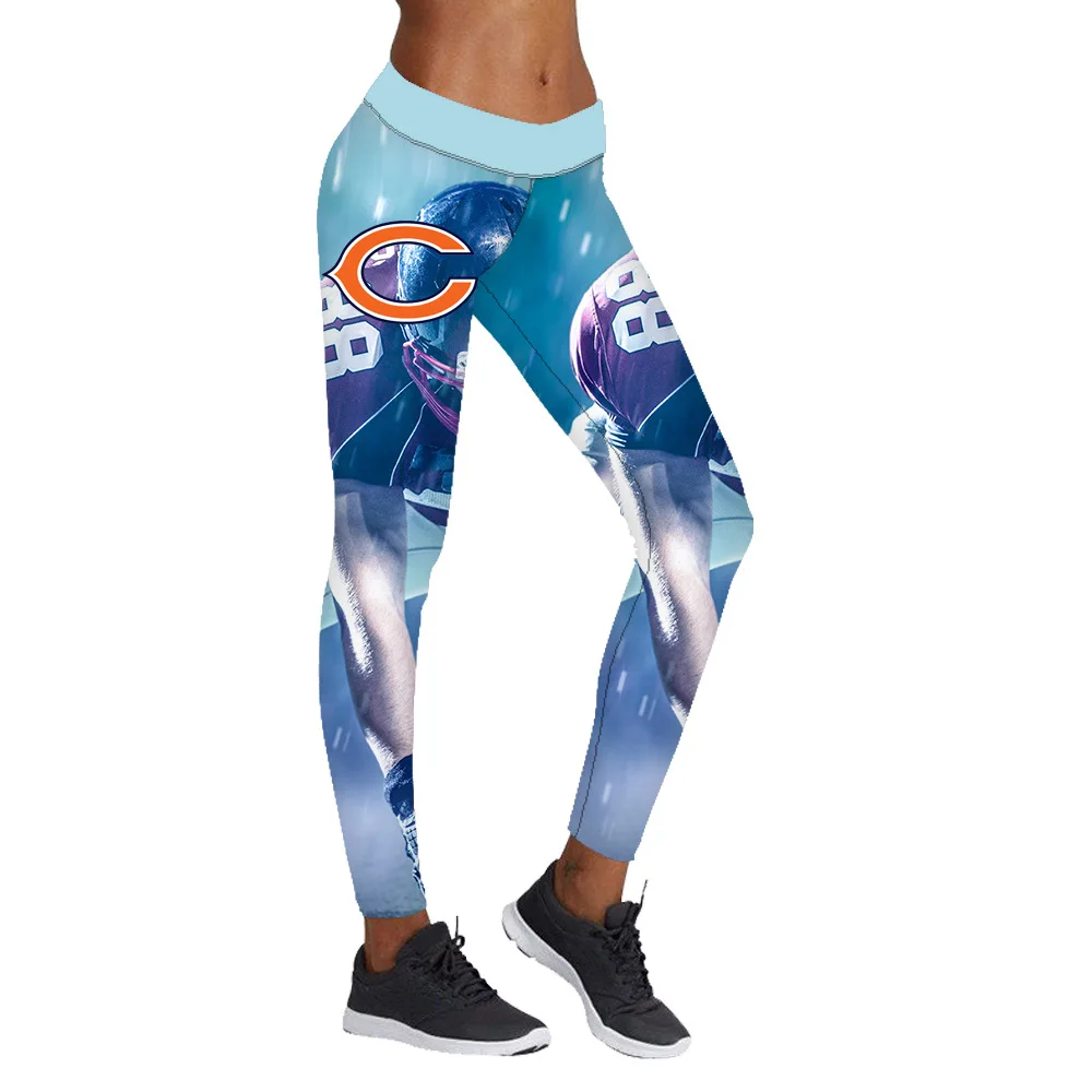 17 Styles 3D Print Yoga Pants Plus Size S-4XL Women Teams Leggings High Waist Match Raider Sport Pants Elastic Fitness Tights