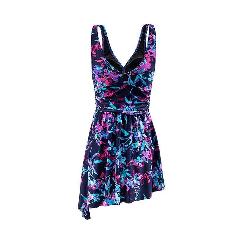 Женское кружевное платье с v образным вырезом и принтом летняя пляжная юбка