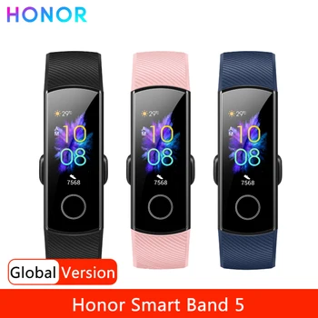

Honor Band 5 Smart Band Global Version Blood Oxygen Heart Rate Monitor Smart Bracelet 0.95“ AMOLED Touch Screen 5ATM Waterproof