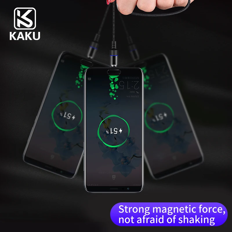 KAKU micro usb магнитный для samsung Xiaomi Android Магнитный кабель USB микро Быстрая зарядка телефон шнур Android usb кабель