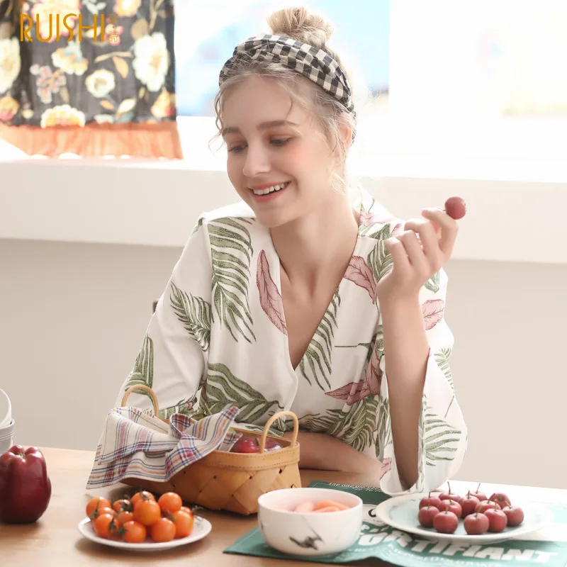 Новые пижамные комплекты из 2 предметов милые ночные костюмы для девочек одежда для сна с длинными рукавами Хлопковые женские пижамы японская Пижама на каждый день Femme домашняя одежда