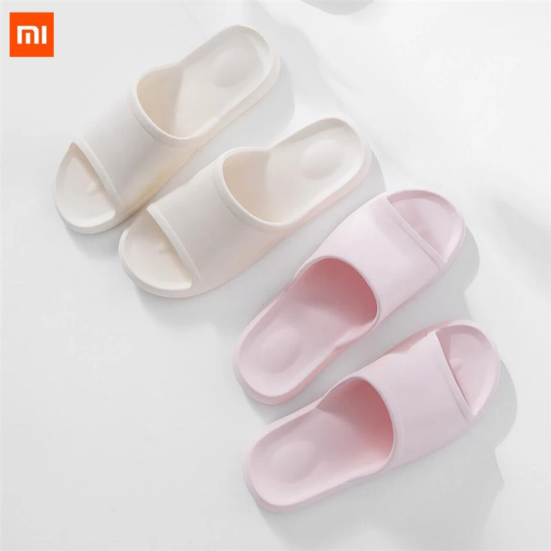 Новинка; домашние мужские и женские тапочки для отдыха в ванной комнате Xiaomi; нескользящие легкие сандалии-Вьетнамки с мягкой подошвой для купания