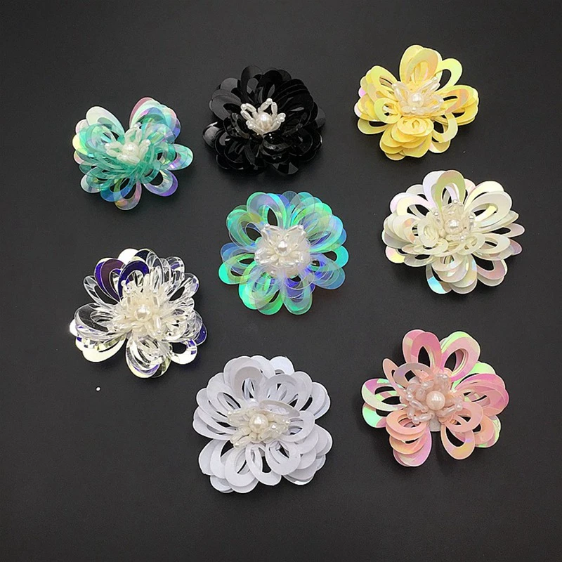 Пластмассовые блестящие аппликационные патчи с блестками Стразы прозрачные