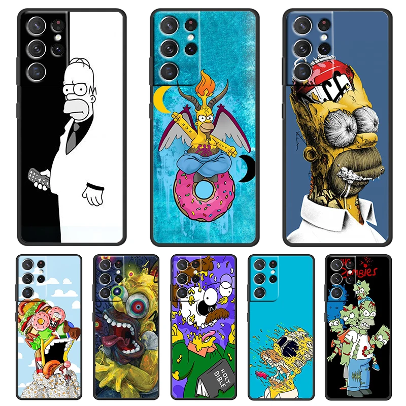 Забавные Семейные Симпсоны для Samsung Galaxy S22 S21 S20 FE Ultra S10 S9 S8 S7 S6 Plus зеркальный
