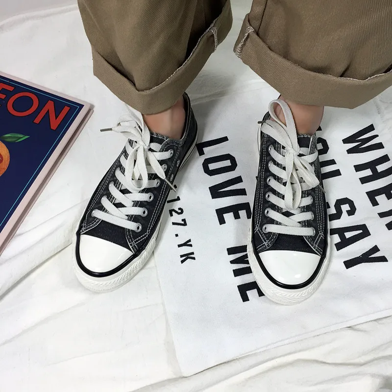 Far Wave/2115; Низкие туфли в стиле ретро; обувь в стиле Гонконга; модная женская обувь; коллекция года; универсальная парусиновая обувь Ulzzang в Корейском стиле для студентов