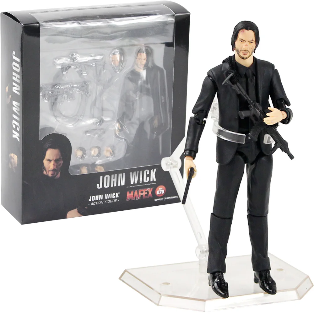 In Color Box MAFEX 070 фигурка Джон уик с пистолетом оружие месть для своей собаки Коллекционная модель игрушки - Цвет: In Color Box
