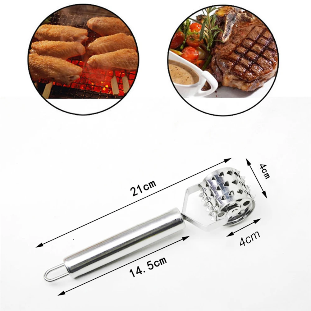 Нержавеющая сталь нежное говяжье мясо молоток мясной тендерайзер ролик кухонные инструменты