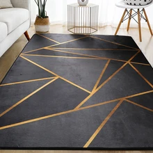 Living Room Geometric Carpet Home Parlor Mat Kids Bedroom Bedside Rugs Soft Square Fluffy Carpets Bedroom Printing Floor Carpet