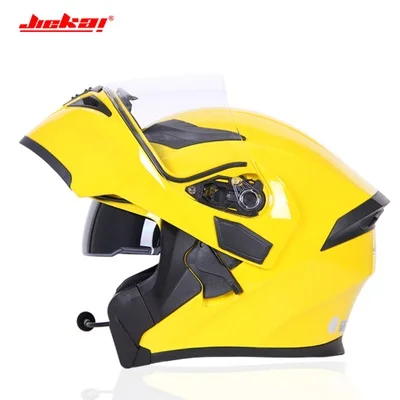 Moto rcycle bluetooth гоночные шлемы ECE dot водонепроницаемый шлем мото промытый внутренний дезодорант флип-ап Мото шлем Безопасный корабль - Цвет: Коричневый