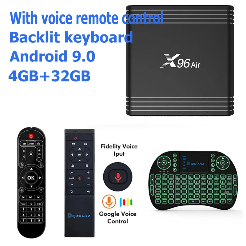 Смарт ТВ приставка x96 air Android 9,0 4K двойной Wifi BT Netflix ...