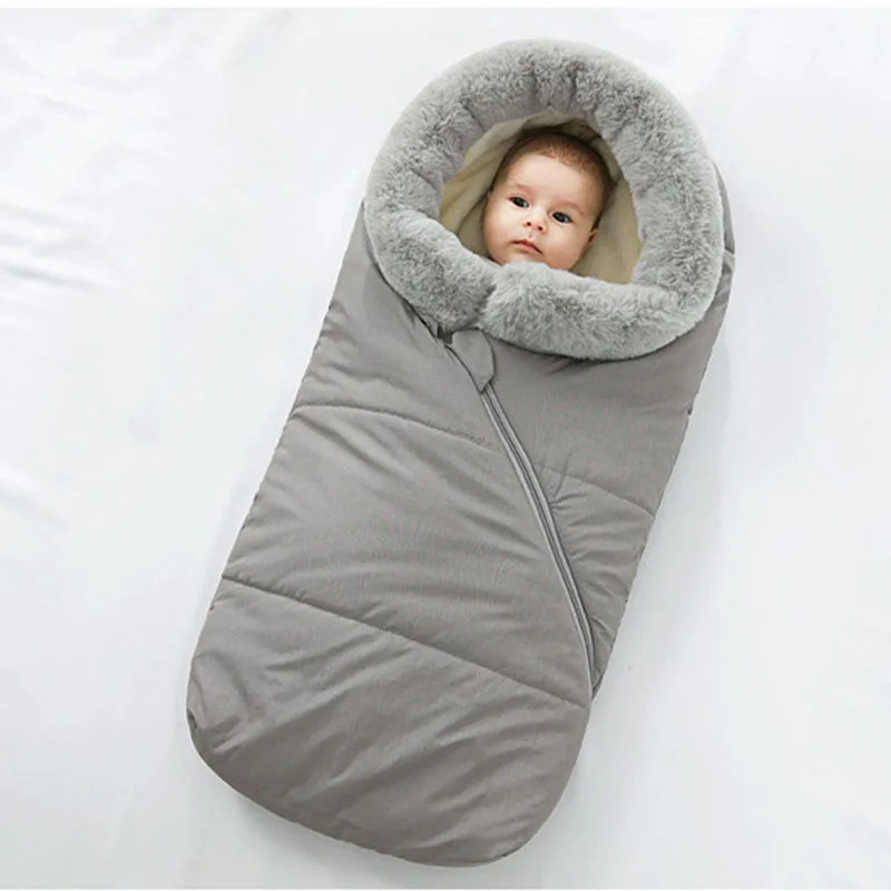 

Baby stroller Sleeping Bag 92cm Newborn Envelop Wool Baby Sleeping Bag 4 Colors Stroller Warm Bag for Kids