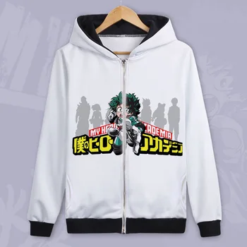 

Hot My Hero Academia Cosplay Todoroki Shoto Pullover Sweatshirts Boku no Hero Academia Izuku Midoriya Fleece Hoodies for Autumn