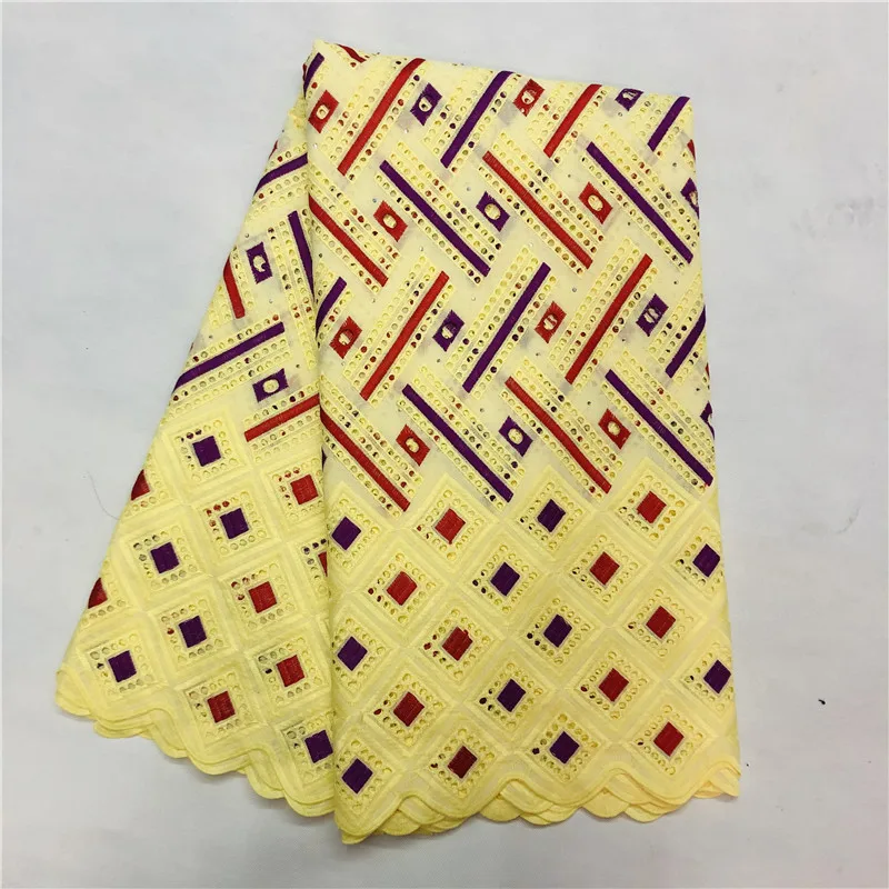 Нигерийская кружевная ткань хлопковая ткань с вышивкой швейцарская вуаль кружево Африканское сухое кружево для платья