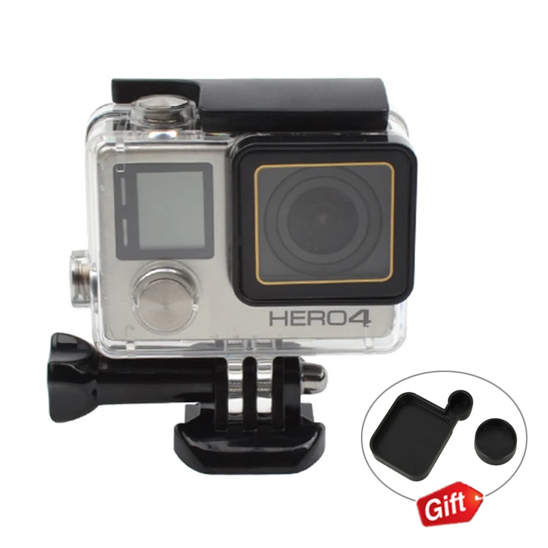 Подводный 45 м водонепроницаемый корпус чехол для Gopro Hero 3/3+/4 Дайвинг защитный чехол коробка с линзами крышка капот для gopro 4 3 Аксессуары