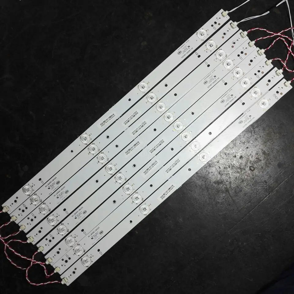 

1set=8pcs LED Backlight strip 4 lamps 40-LB3910-LBA2XG For L39F3320B LED-39B300 LED39C710K Screen LVF390AUTM