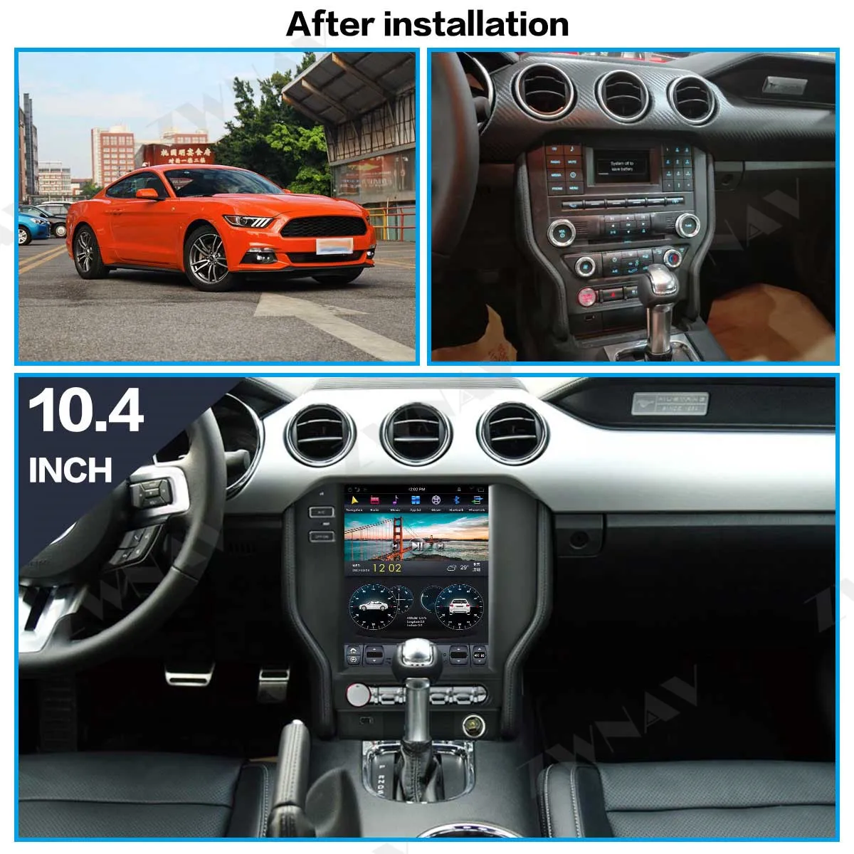 Android 9 64+ 4G Tesla с DSP Carplay автомобильный мультимедийный плеер стерео для Ford Mustang+ Автоматическое радио GPS навигация