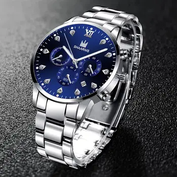 

Men Watch SHAARMS Fashion Brand Men's Quartz Watches Relogio Masculino Military Sports Quartz Wrist Watches Hot Male Clock
