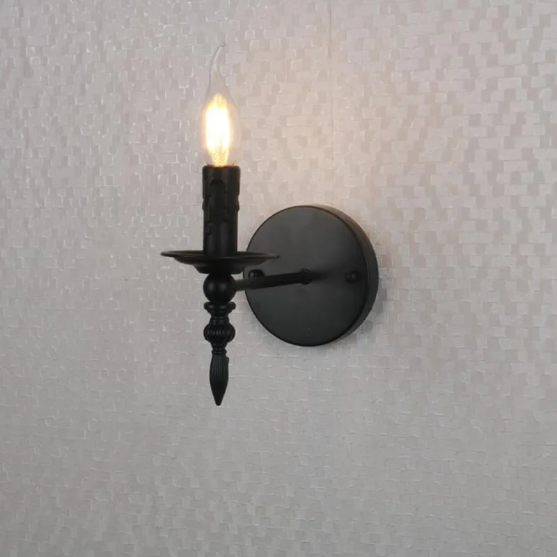 

Retro American wrought iron LED wall lamp 4W bar cafe corridor balcony single head wall lamp