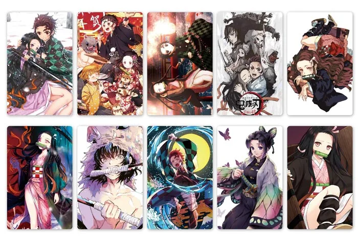 10 шт./компл. 5 4x8 см с рисунком из аниме Демон убийца: Kimetsu без Yaiba наклейки карт