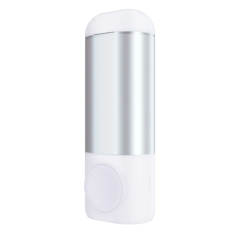3 в 1 портативное зарядное устройство для мобильного телефона 5200 ма/ч, внешний аккумулятор для телефонов, внешний аккумулятор, беспроводная зарядка для AirPods Apple Watch 4 3 2 1 - Цвет: White and Silver