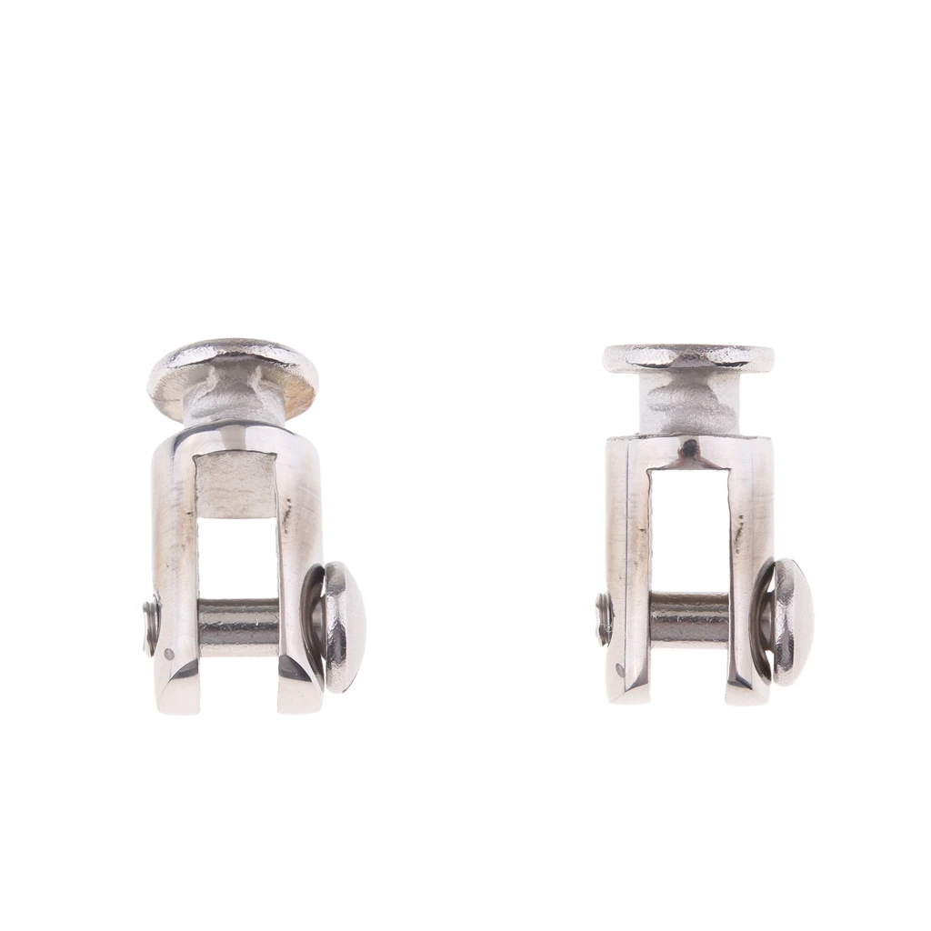 2 Pack Bimini Top Deck Hinge Mount Quick Release Post with Removable Pin Screw, 316 Stainless Steel, Easy Installation