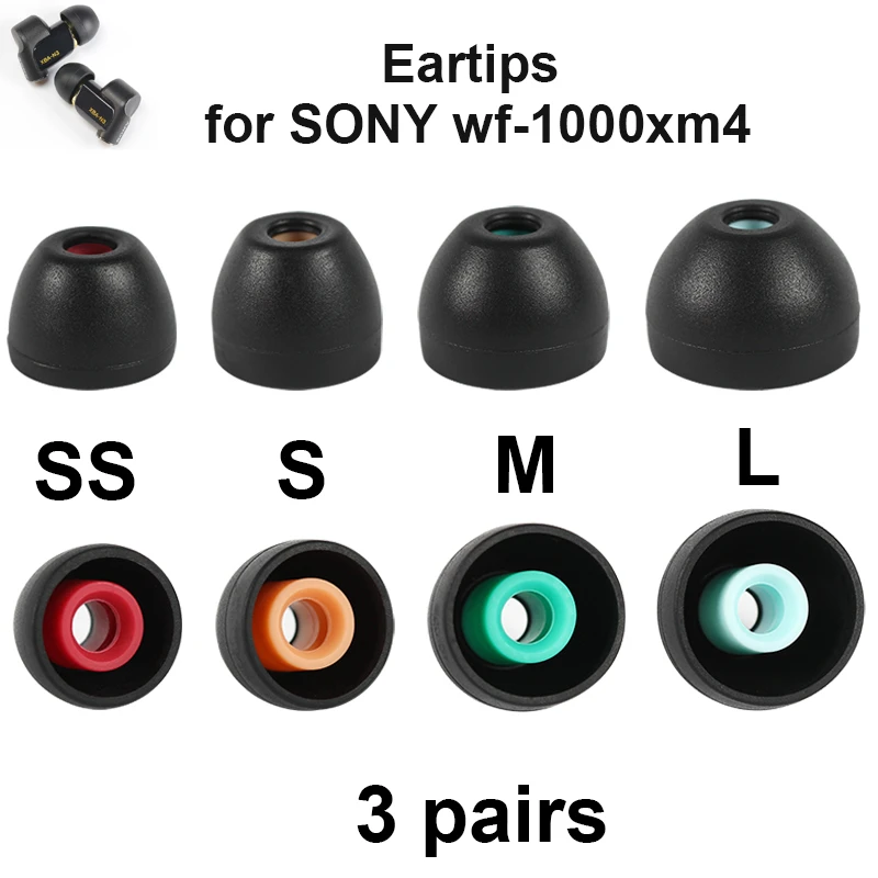3 Pairs Ear Tips For Sony Wf1000xm4 Soft Silicone Protective Earbuds