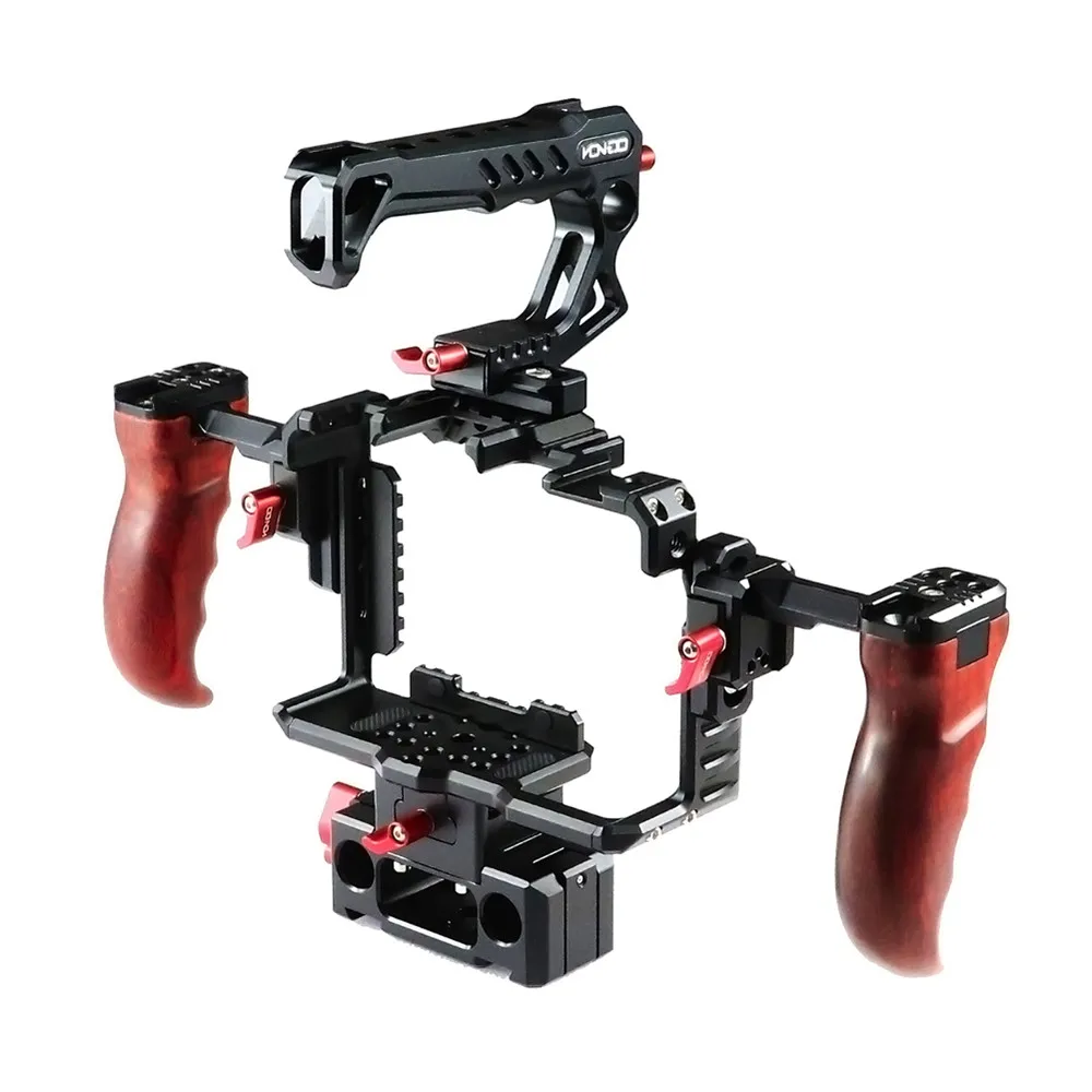 US $399.00 HONTOO A7S3 Camera Cage Dslr Rig For SONY A7S3 A7 A7M2 A7R2 A7M3 A7R3 A7R4 A9 A9M2 Dslr Rig Kit Top Hanlde VS Smallrig TILTA