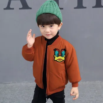 

Boys' coat spring and autumn Korean style girl's children's jacket cotton-padded coat boys' foreign trade top fashion