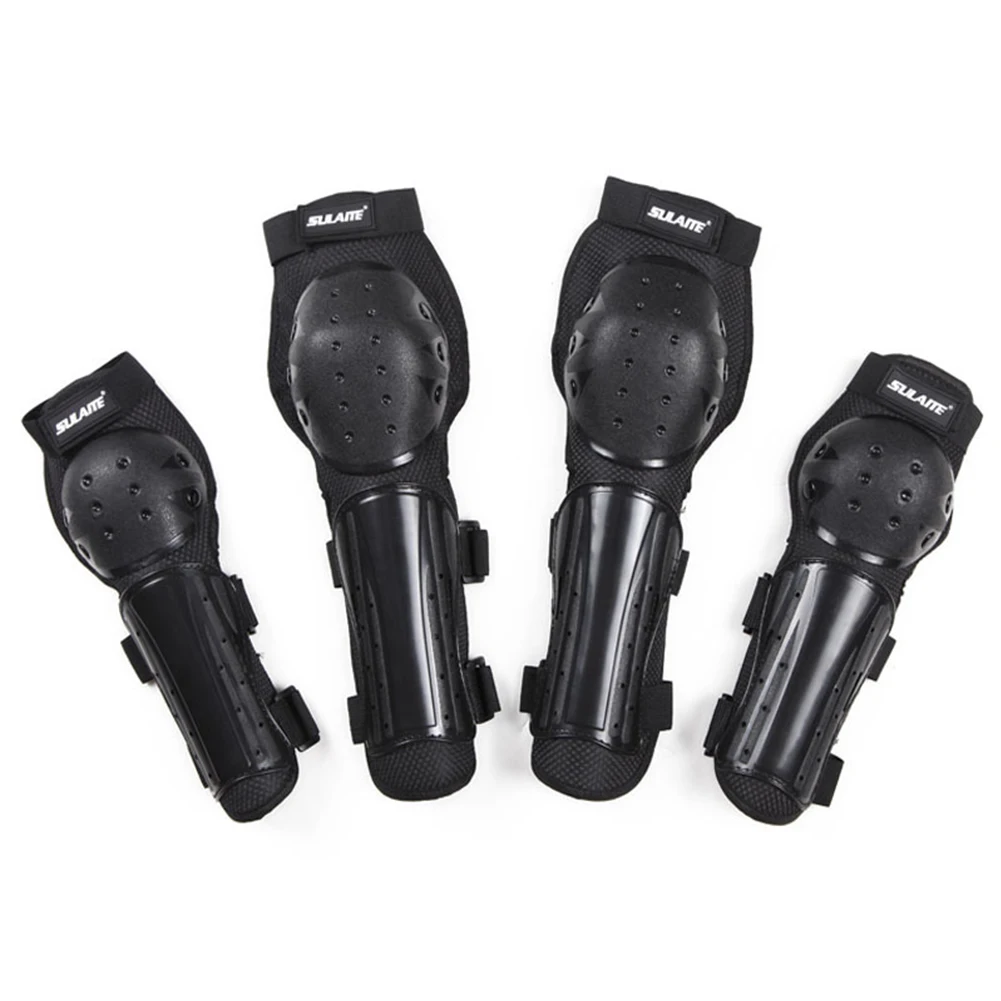 

4 Pcs Knee Elbow Pads Racing Roller Skating Riding Protectors Protective Gears For Skiing Outdoor Sports Guards
