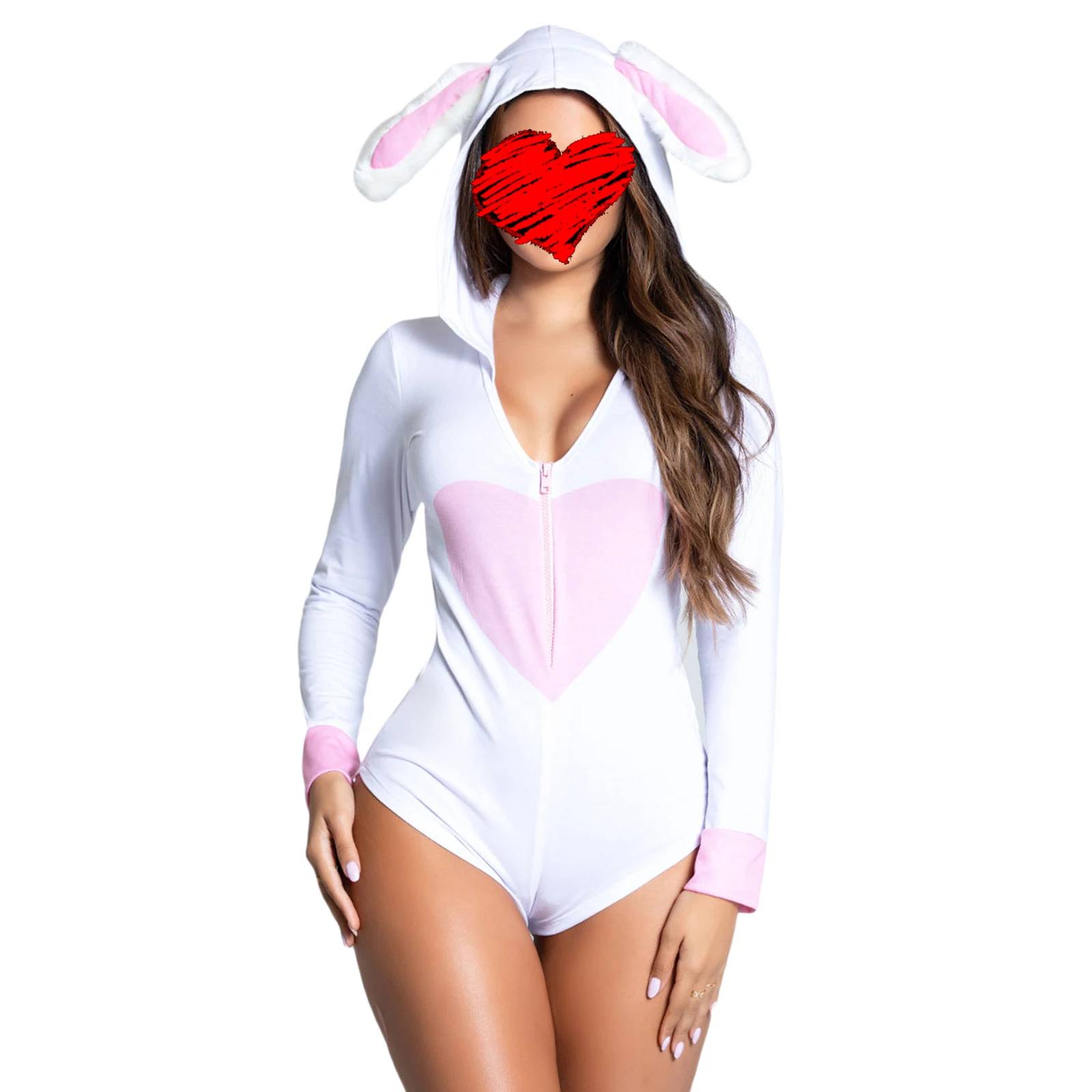 Cosplay&ware Sexy Hooded Catsuit V-neck Women’s Jumpsuit Pajamas Women Casual Cat Bee Rabbit Long Sleeve -Zentai shop online Hcc40e39bf3e94d60ab99e5a465b1ce7fr.jpg