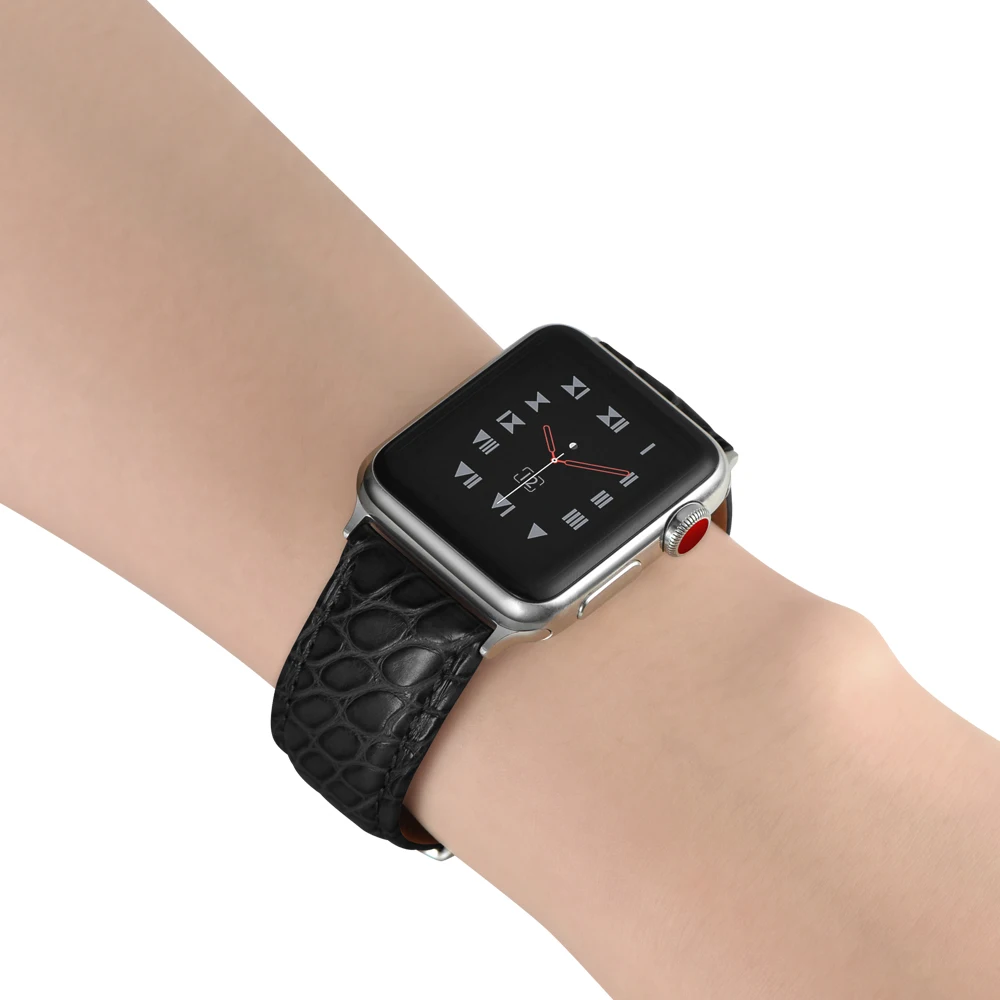 Кожаный ремешок с застежкой-бабочкой для apple watch 44 мм 40 мм iwatch 5 4 3 2 1 ремешок 42 мм 38 мм ремень для браслета apple watch