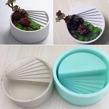 

DIY Round Ladder Geometric Flower Pot Mold Resin Craft Cement Silicona Handmade Art Home Garden Planter Concrete Vase Mould Tool