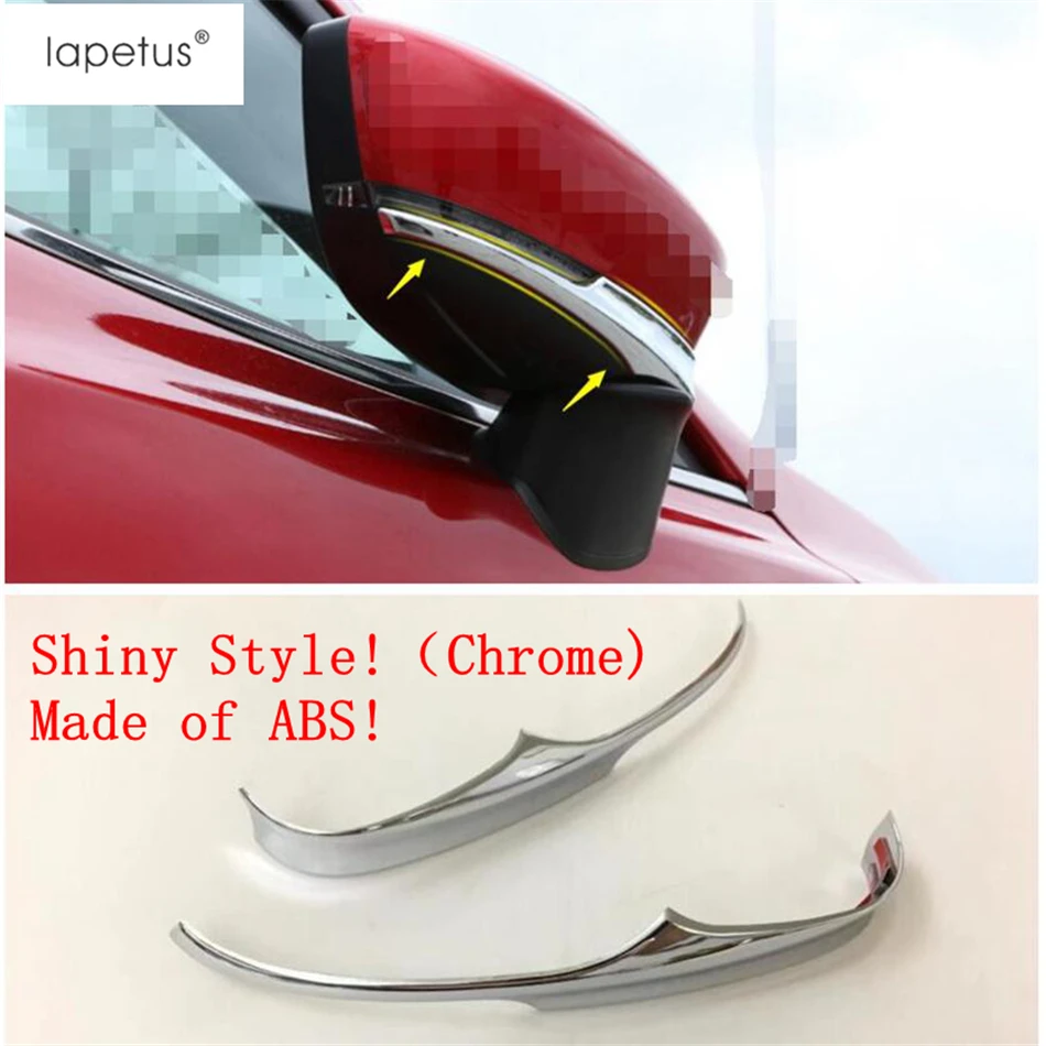 Lapetus Accessories Fit For Mazda 6 Chrome Outside Door Rearview Mirror Rubbing Strip Protector Molding Cover Kit Trim