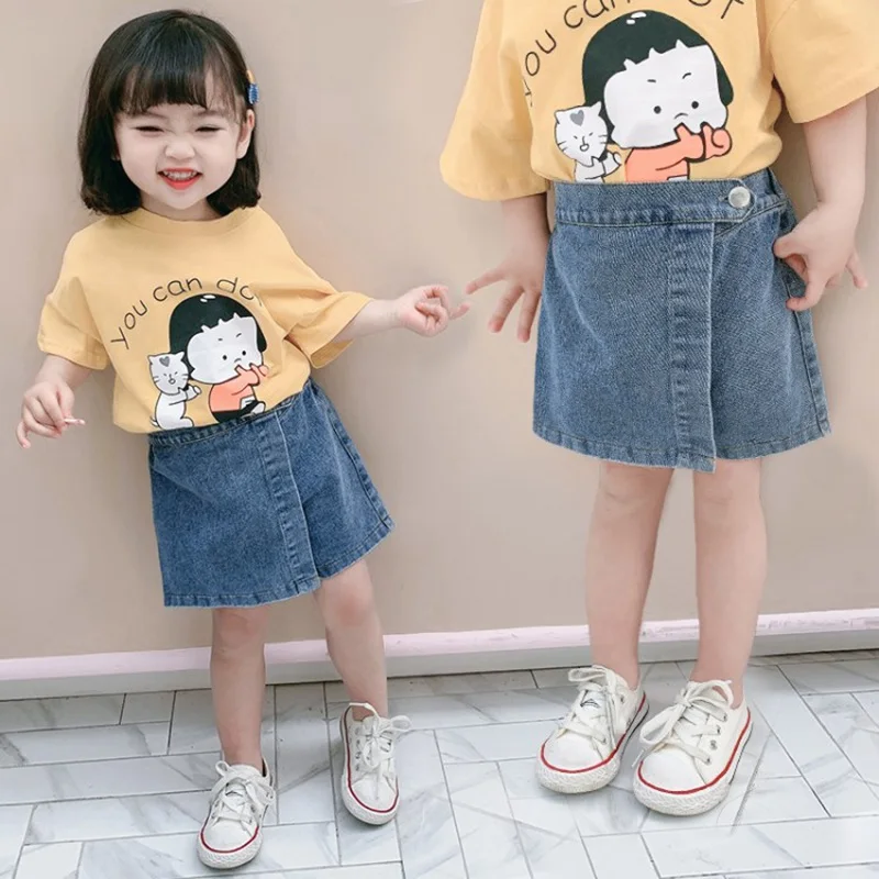 COOTELILI Kids Clothing Summer Girls Shorts Skirt Baby Jeans Pants Summer Beach Denim Pant Shorts For Girls Clothing (1)