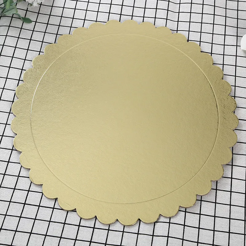 Baking Supplies Cake Tools 5pcs Gold Cakeboard Round Disposable Cake Base