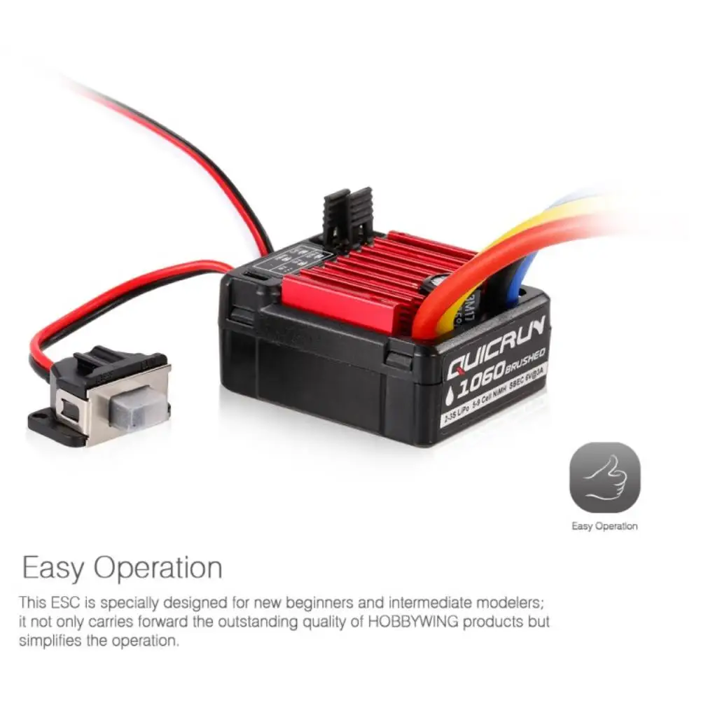 

HobbyLane Waterproof 60A ESC Brush ESC for SCX10 Climbing Car Dual-way with Brake Function