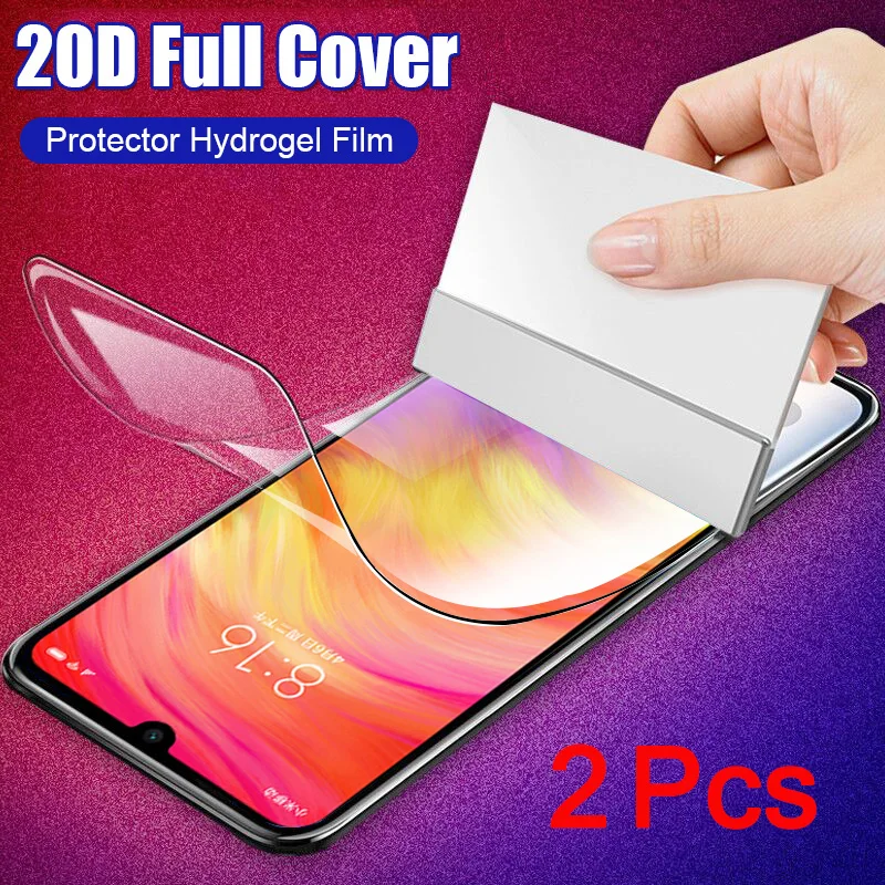 Гидрогелевая пленка для Xiaomi Redmi Note 9 8 7 K30 K20 Pro 9S защитная экрана Mi 10 9T SE Mi8 A3 2