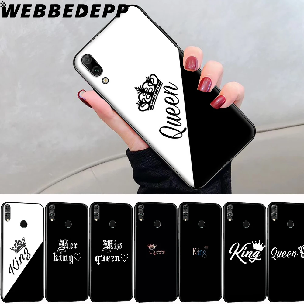 Пара король queen мягкий чехол для huawei Honor 6A 7A 9X20 Pro 8A 7C 8C 7X8X8 9 10 lite 20S Note10 View20 |