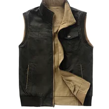 Zhan di ji pu Great Wall Мужской Двусторонний Чистый хлопок стирка открытый жилет рыбалка фотографии жилет режиссера 8527