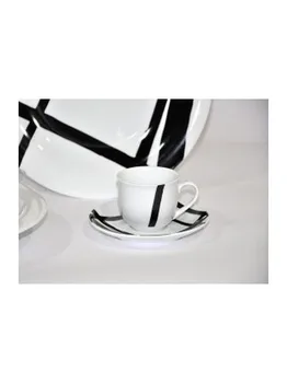 

6 CUPS CAFFE' DECORATION BLACK VILLA ALTACHIARA