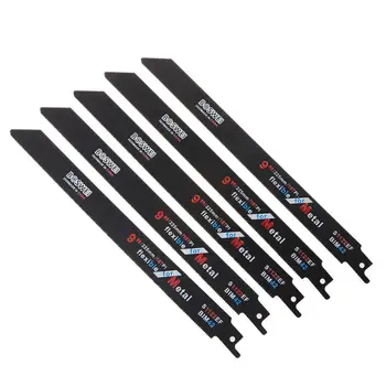 

5Pcs 225mm 9”Blades Reciprocating Saw Sharp S1122EF BIM 18TPI For Cutting Metal Wood