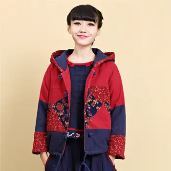 

2019 new fashion ladies cotton casual two-piece suit ethnic style thick cotton suit