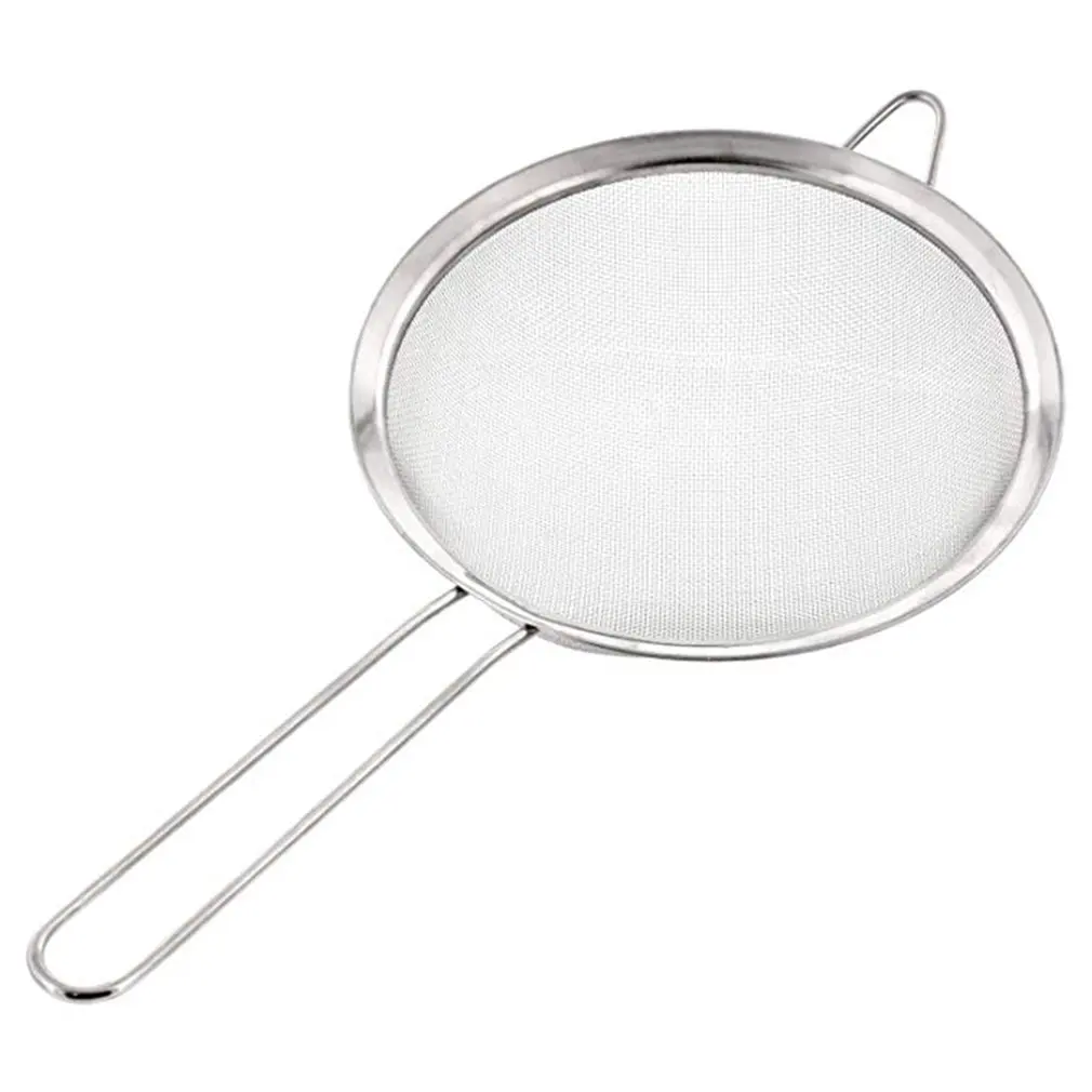 

HOT Mesh Wire Oil strainer colander Spoon Strainer Flour Colander Sieve Sifter Kitchen Cooking Tool Food Filter