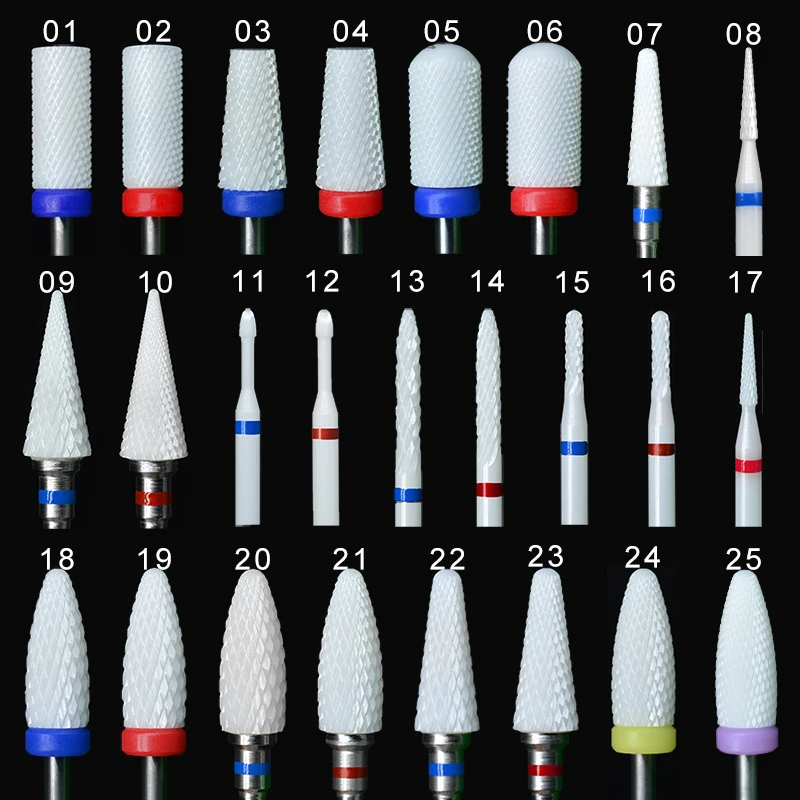RolinStar Ceramic Rotary Cuticle Burr Milling Cutter Manicure Dead Skin Removal Drill Accessory Tools 5.0 Ceramic Nail Drill Bit nail art tools,nail drill bit,nail drill bits,nail manicure tools,nail manicure accessories,cuticle remover bit