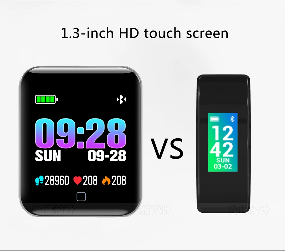 2021 New Blood Pressure Smart Watch Men Heart Rate Sports Watch Pulse Meter Swimming Bracelet Waterproof Bluetooth Clock for Wom