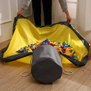 

145Cm Kids Play Mat + Toy Clean-Up Storage Bag Container Multifunctional Portable Toys Storage Bean Bag Organizer Bucket Bags