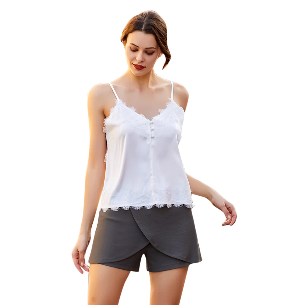 Bikitique белый кружевной сексуальный женский жилет Camisole с открытыми плечами v-образным вырезом на пуговицах без спинки Топы повседневные полиэфирные эластичные женские топы